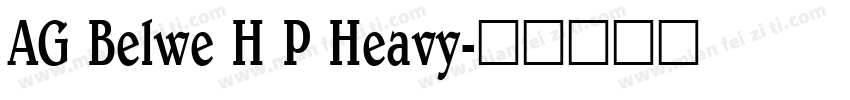 AG Belwe H P Heavy字体转换